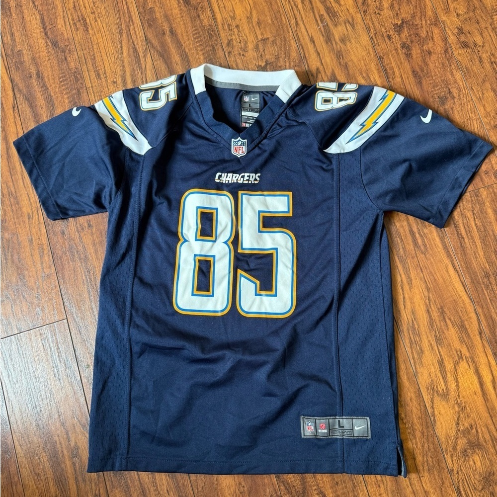 NFL Official Kids Youth Navy Chargers Antonio Gates 85 Jersey | Size L 14-16